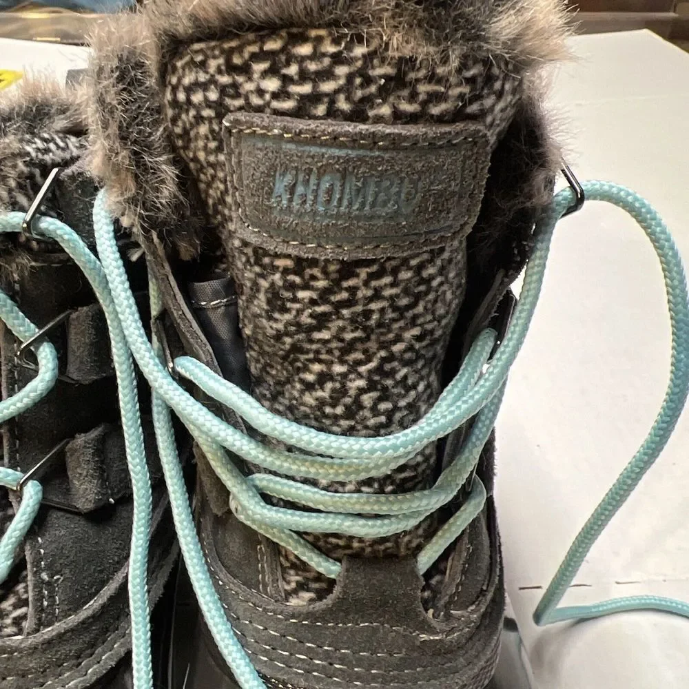 Khombu Faux Fur Winter Snow Rain‎ Boots Water Repellent Women's SZ 9